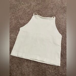 Women’s Gymshark Everyday Seamless High Neck Tank Sports Bra with Shelf 
White
L